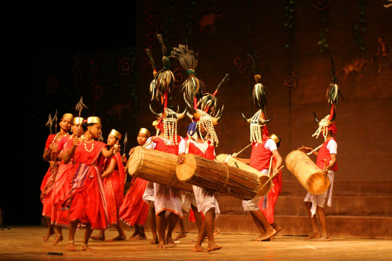 Traditional dance culture of Chhattisgarh with musicians